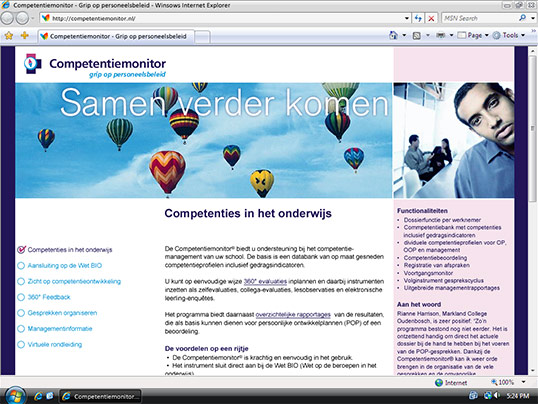 Competentiemonitor Homepage