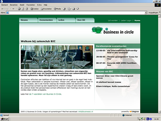 Business in cricle homepage
