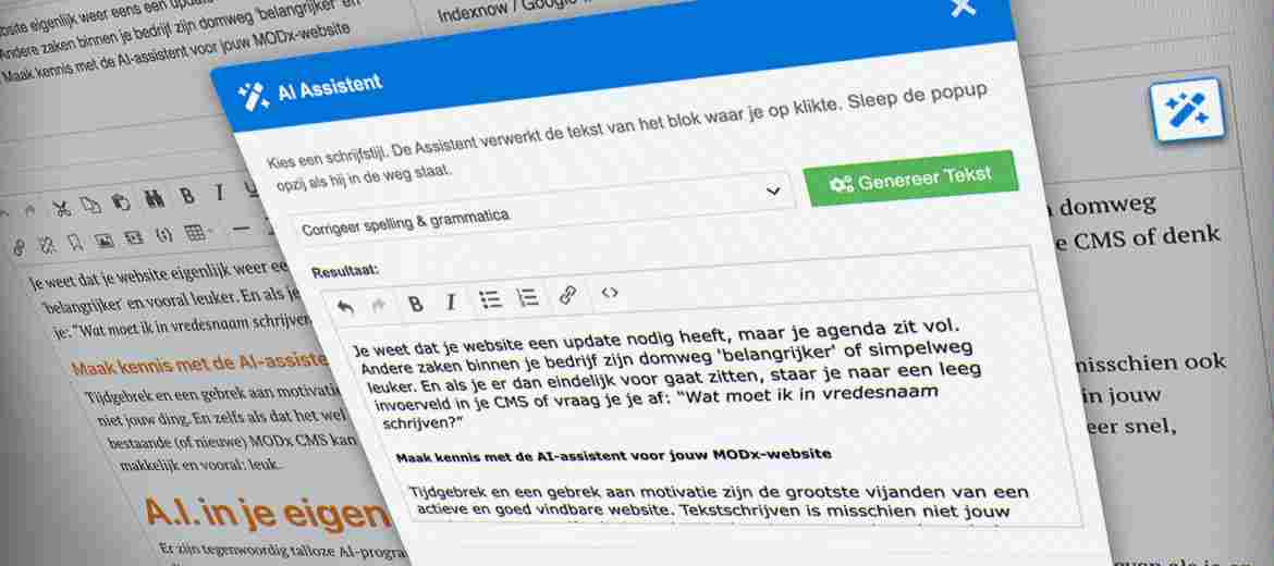 AI-Assistent voor je MODx CMS