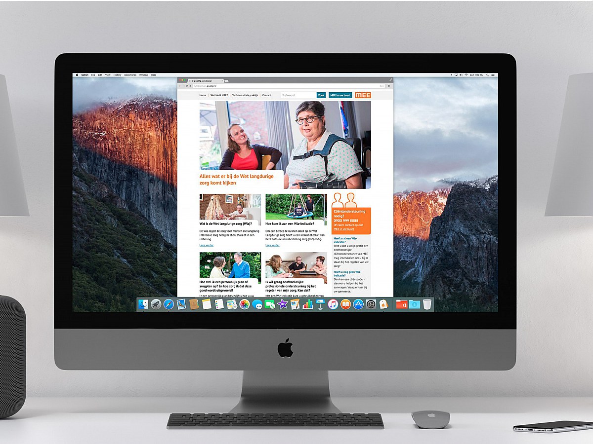 Webdesign Tilburg: Homepage Meer over WLZ, MEE-NL