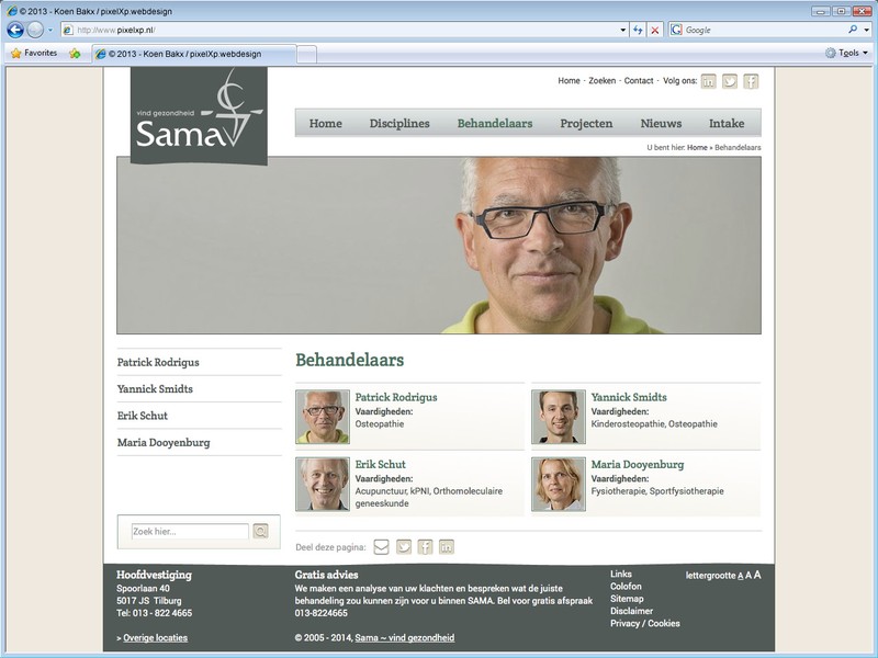 PixelXp heeft ook portretfotografie verzorgd voor de website.